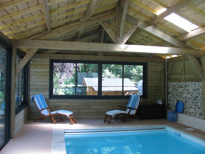 abri piscine design en bois Paysages des 2 Rivières 1