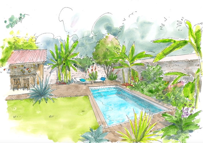 Permis de construire piscine - paysagiste des 2 rivières2